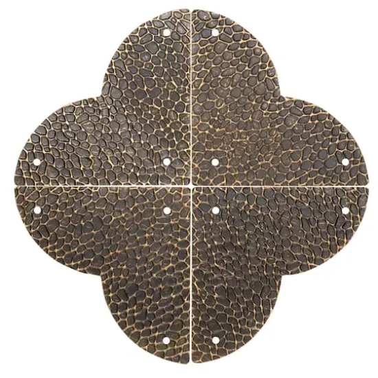 Dritz&reg; Home Pack of 3 Large Textured Quatrefoil Corners, 3ct. Antique Brass {5}