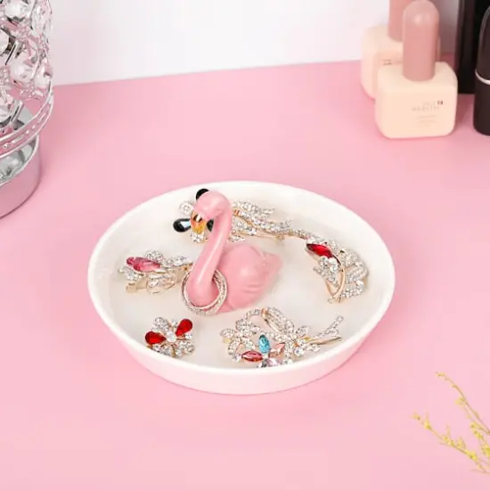 NEX&trade; 6" Flamingo Ring Dish Jewelry Tray Organizer {7}