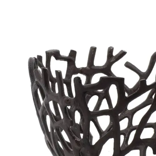 Aluminum Coastal Decorative Bowl Set Black {7}