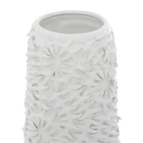 White Ceramic Contemporary Vase, 21" x 6" x 6" {5}