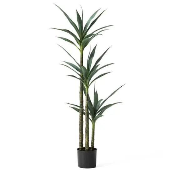Glitzhome&reg; 4.25ft. Faux Tequila Plant in Pot {1}