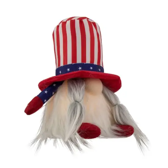 6" Lighted Americana Girl 4th of July Patriotic Gnome {5}