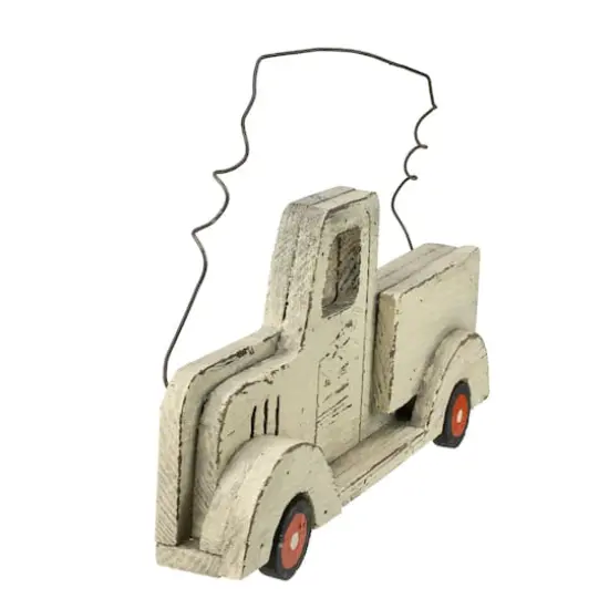 White Wooden Pick Up Truck Fall Harvest Hanging Wall D&eacute;cor {4}