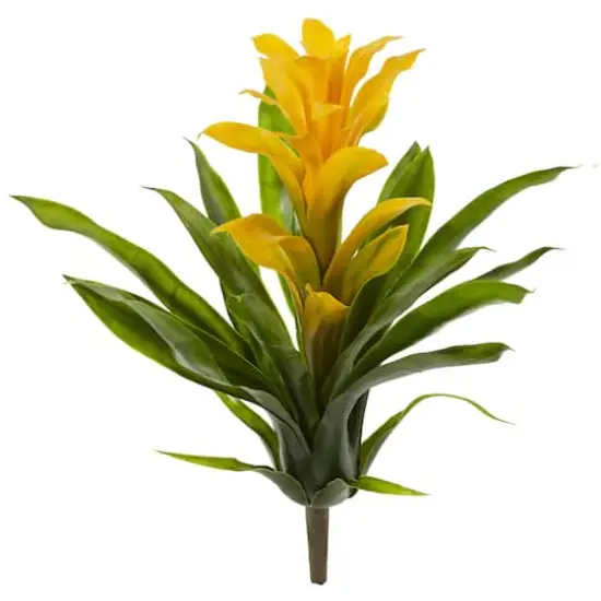 15" Bromeliad Artificial Flower (Set of 4) {3}