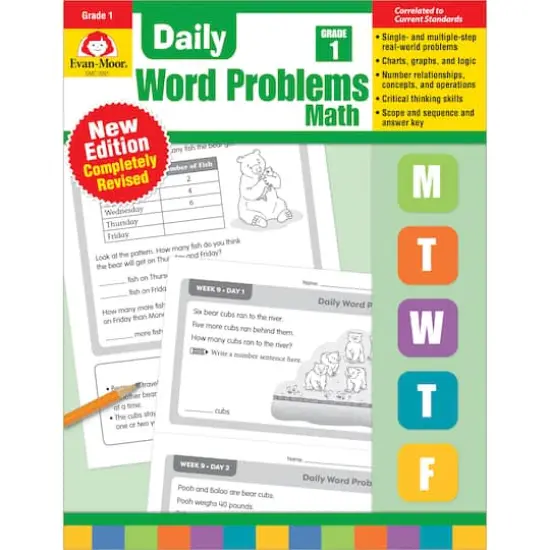 Daily Word Problems Math, Grade 1 {1}
