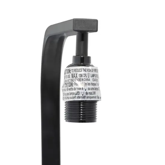 22" Black Metal Traditional Table Lamp {10}