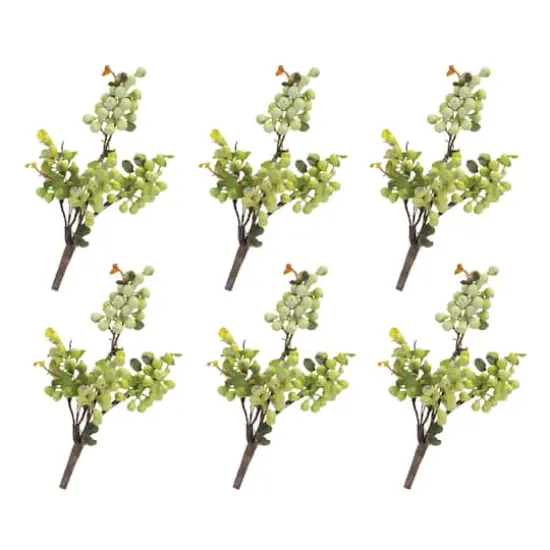 17" Green Berry Foliage Sprays, 6ct. {1}