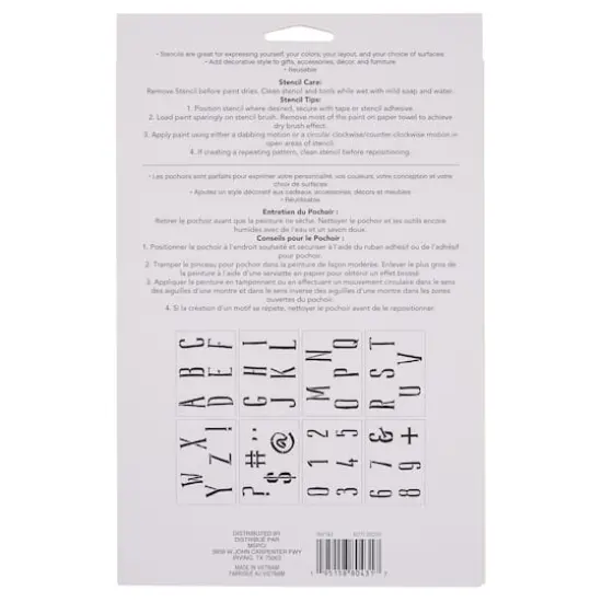 Alphabet Handlettered Serif Stencils, 7" x 10" by Craft Smart&reg; {5}