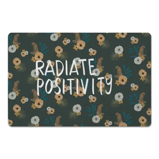 Radiate Positivity Tropical Jag Floor Mat Blue {1}
