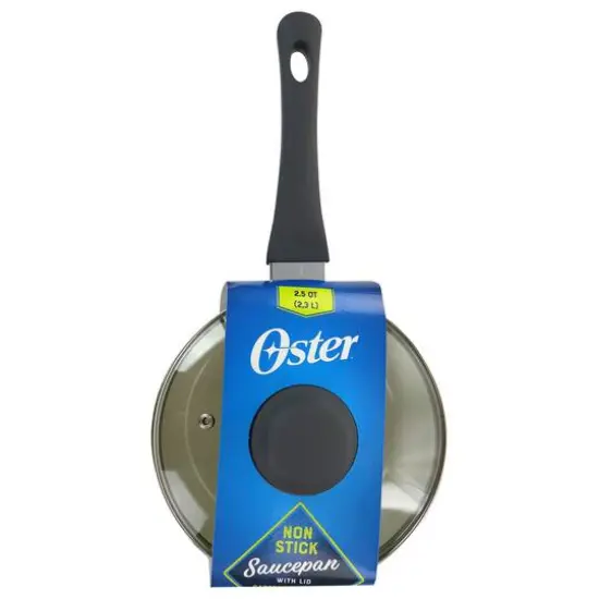 Oster Ridge Valley 2.5qt. Gray Nonstick Aluminum Saucepan with Lid {5}