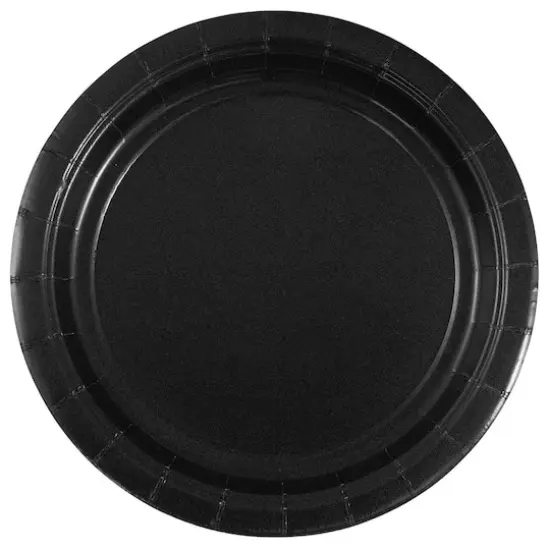 JAM Paper 7" Paper Party Plates, 50ct. Black {1}