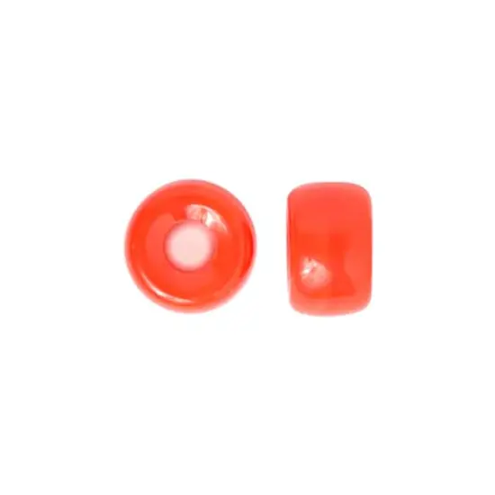 John Bead 9mm Opaque Glass Pony Beads, 100ct. Orange {4}
