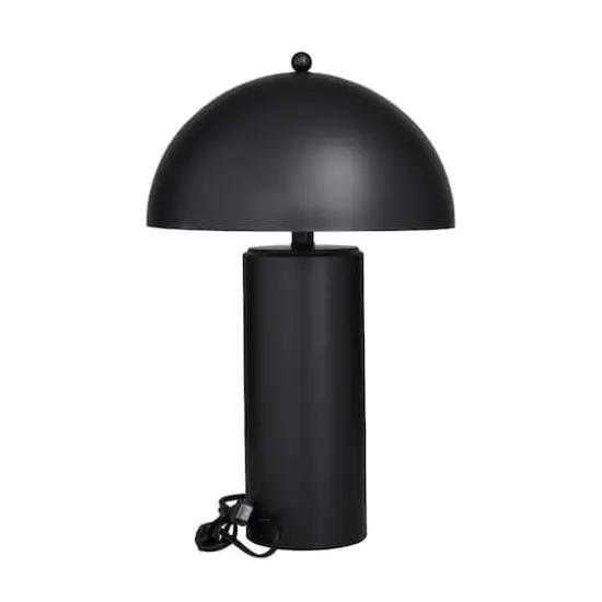 Black Metal Contemporary Table Lamp, 14" x 14" x 22" {3}