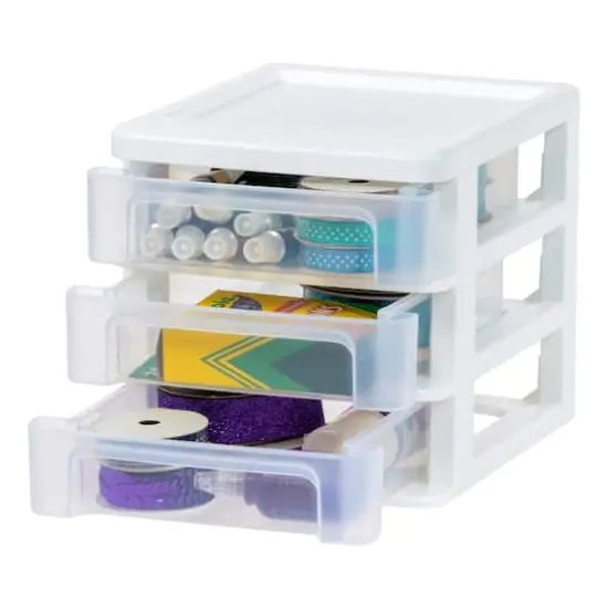 IRIS 7" Clear Tabletop Storage Drawers {8}
