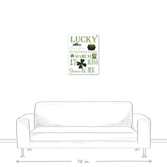 St. Patrick's Day Words 18" x 24" Canvas Wall Art {6}