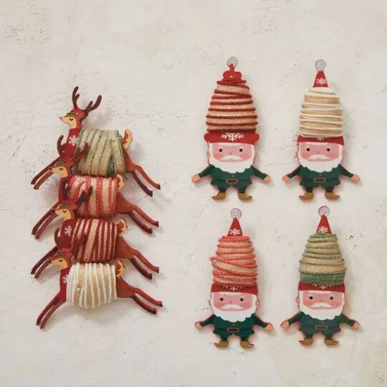 Hello Honey&reg; 5yd. Gold Metallic Cotton Ribbon on Gnome Spool Set {3}