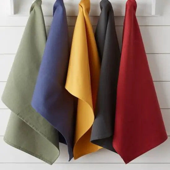 DII&reg; Flat Woven Dishtowels, 6ct. Honey Gold {6}