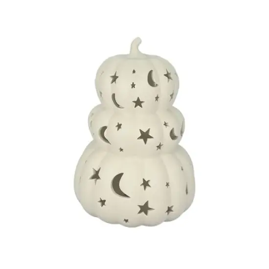 8" DIY Ceramic LED Star & Moon Pumpkin Stack D&eacute;cor by Make Market&reg; {5}