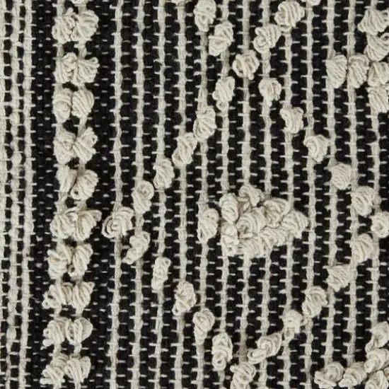 DII&reg; Diamond Textured Hand-Loomed Rug, 2ft. x 3ft. Natural and Black {6}