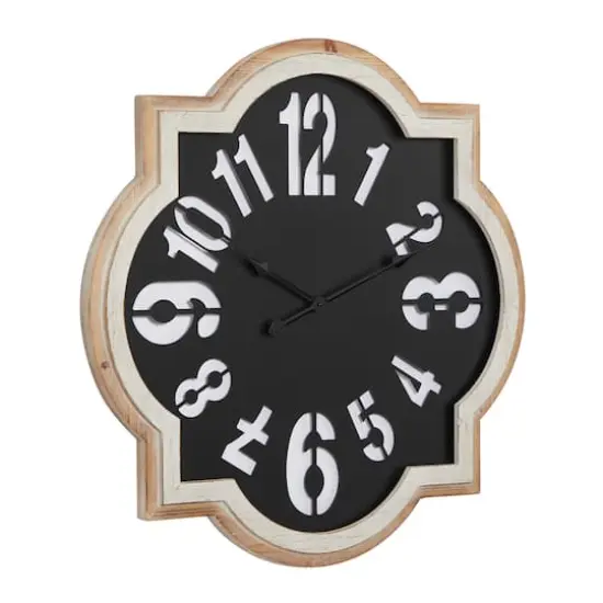 Black Metal Farmhouse Wall Clock, 32" x 32" x 2" {3}