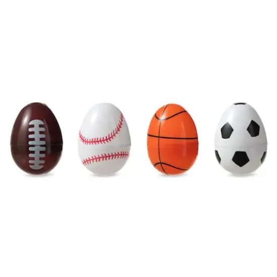 Glitzhome&reg; Easter Plastic Fillable Sports Eggs, 48ct. {1}
