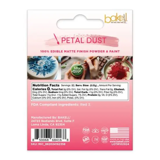 Bakell&reg; Petal Dust Edible Matte Finish Powder Pink {6}