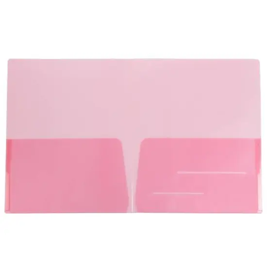 JAM Paper Plastic Lightweight 2-Pocket Presentation Folders, 6ct. Red {4}