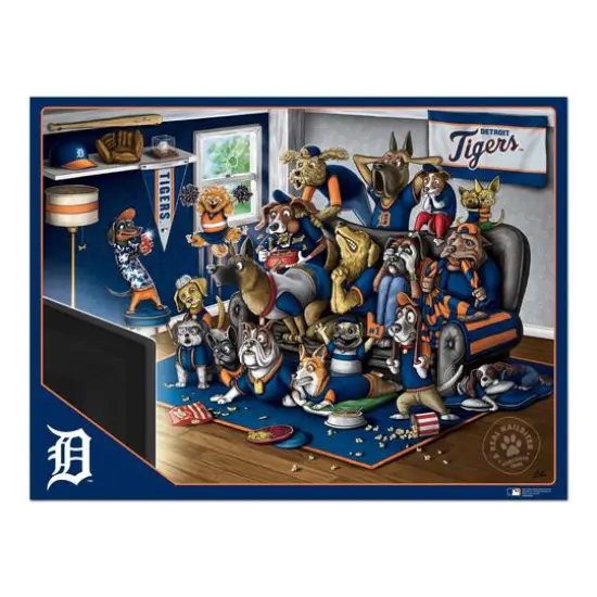 MLB Purebred Fans A Real Nailbiter 500 Piece Puzzle Detroit Tigers {5}