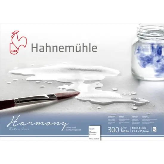 Hahnem&uuml;hle Harmony Rough Watercolor Paper Block, 12 Sheets {1}