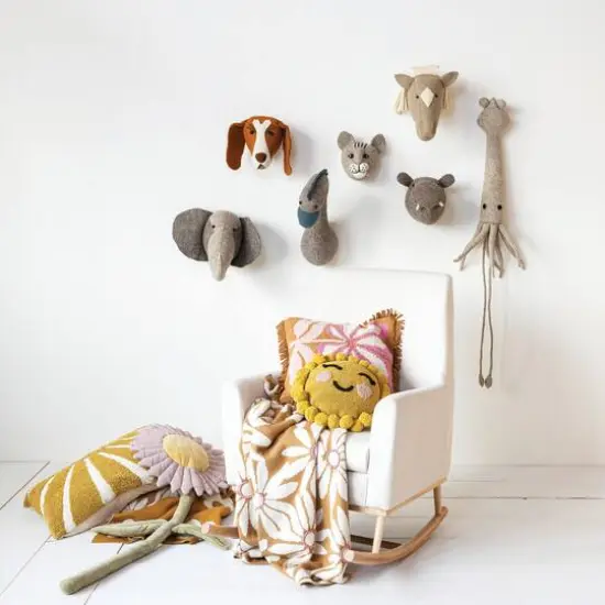 Hello Honey&reg; Large Flower Prints Cotton Knit Baby Blanket {3}