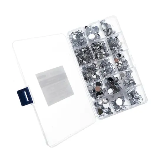 John Bead Round & Oval Acrylic Flatback Rhinestones in Box Crystal {4}
