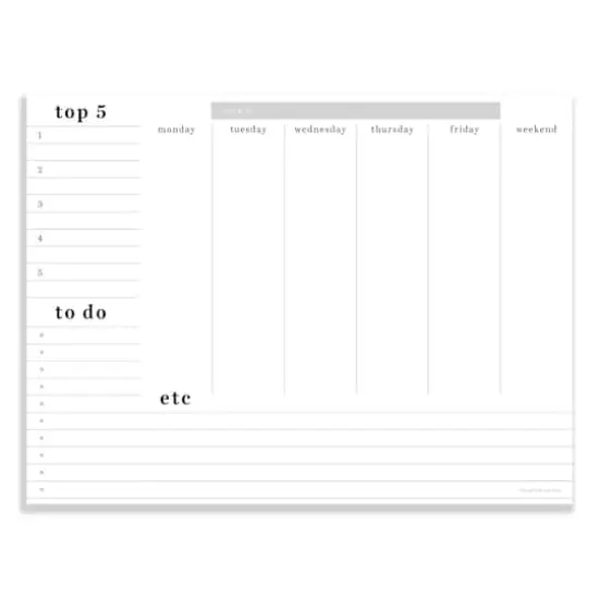 TF Publishing Utility Large Weekly Task Planner Desk Pad {3}
