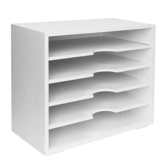 American Art Décor™ White 5-Tier All-Purpose Document Organizer {1}