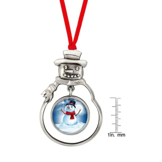 Snow Man Ornament With Colorized Quarter Snowman Coin {5}