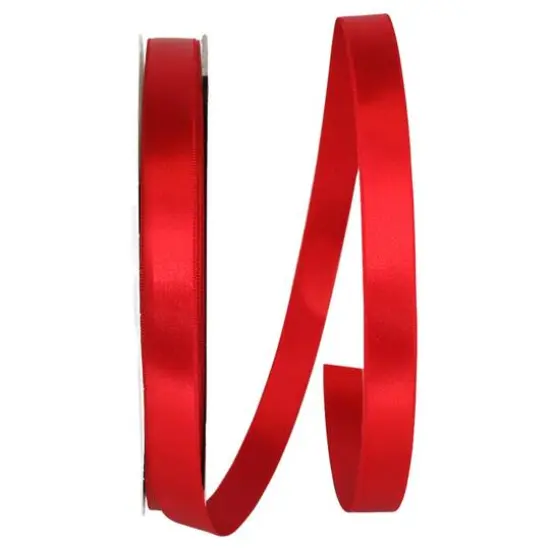 JAM Paper 5/8" x 100yd. Double Face Satin Allure Ribbon Red {1}