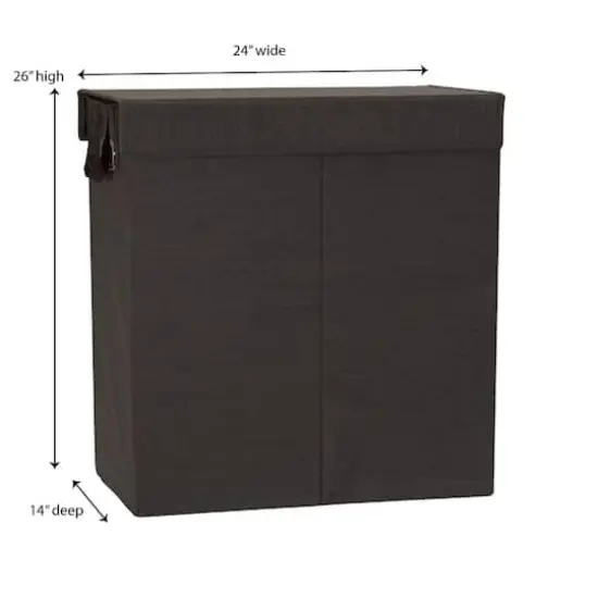 Household Essentials Collapsible Laundry Sorter with Lid Brown {5}