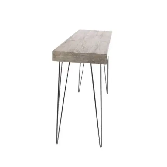 47" Brown Modern Wood Console Table {9}