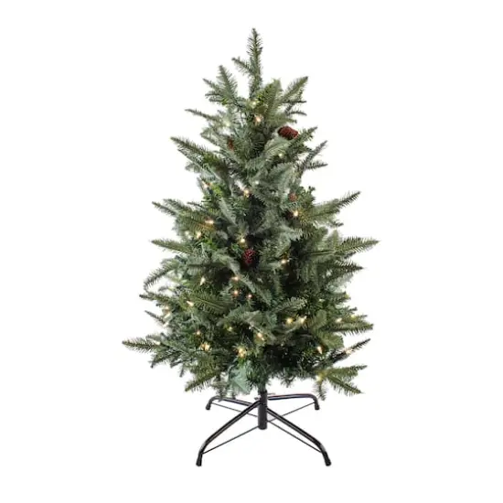 3ft. Pre-Lit Evergreen Pathway Artificial Christmas Tree, Clear Lights {1}