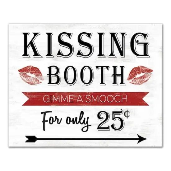 Kissing Booth Sign Canvas Wall Art {1}