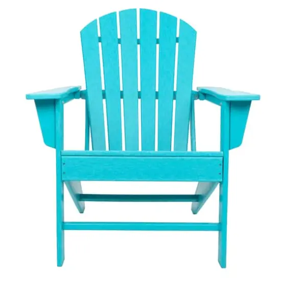 Blue Traditional Adirondack Chair {3}