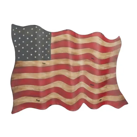 Metal Vintage American Flag Wall Decor {3}
