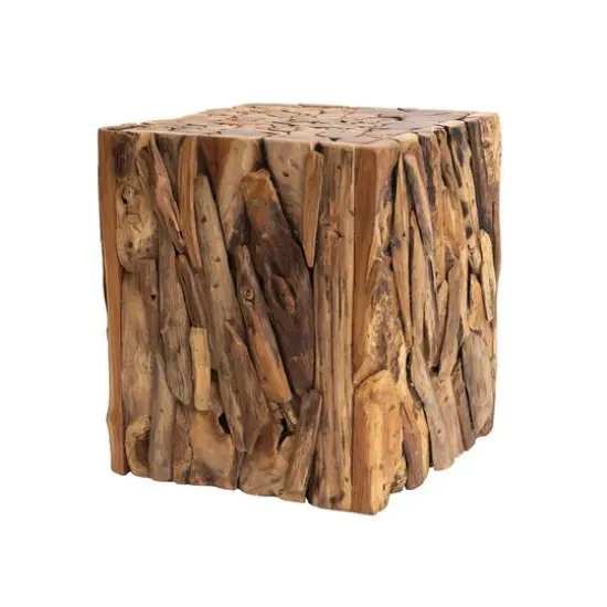 Hello Honey® 18" Natural Organically Shaped Teakwood Side Table {7}