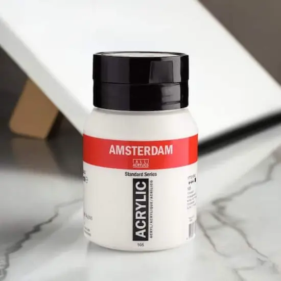 Amsterdam Standard Series Titanium White Acrylic Paint, 500mL {1}