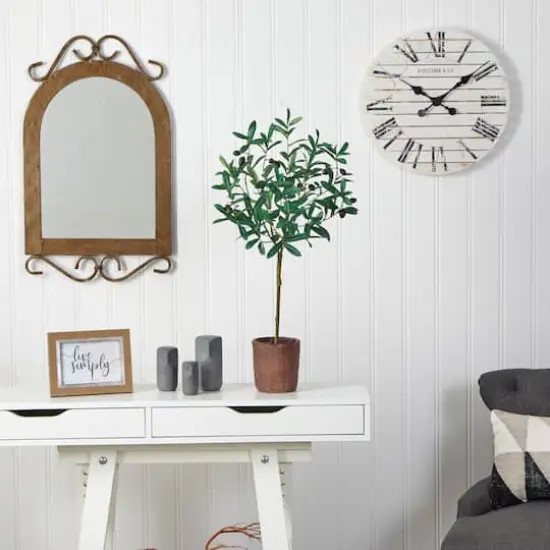2.5ft. Olive Tree in Brown Planter {4}