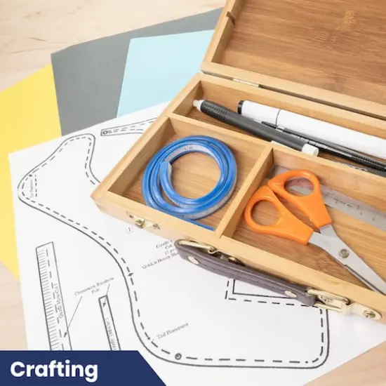 Pacific Arc 13" Bamboo Paint Box with 3 Compartments {9}