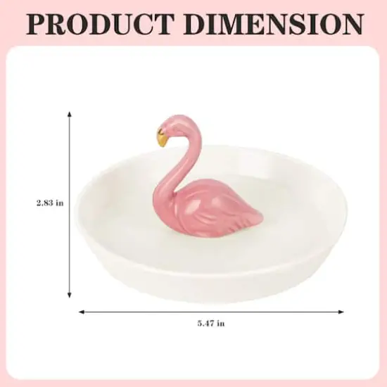 NEX&trade; 6" Flamingo Ring Dish Jewelry Tray Organizer {3}