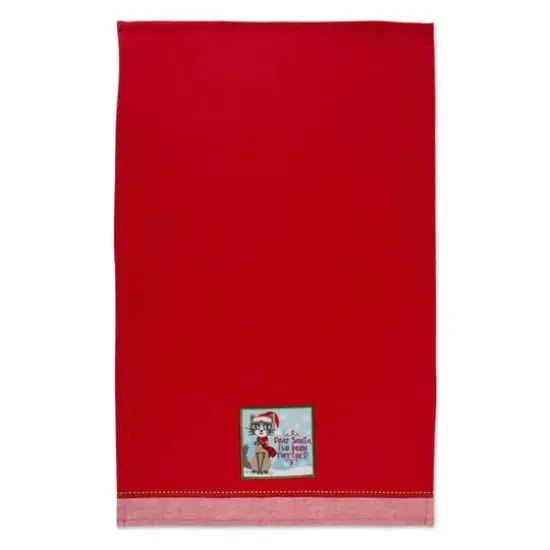 DII&reg; Christmas Kitty Embellished Dishtowel Set {9}