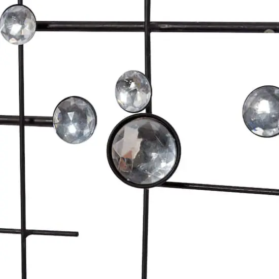 42" Silver Glam Abstract Metal Wall D&eacute;cor {4}