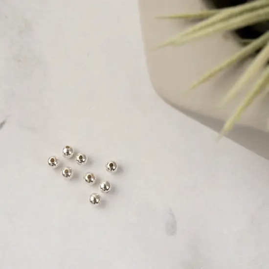 3mm Sterling Silver Crimp Beads, 8ct. by Bead Landing&trade; {3}