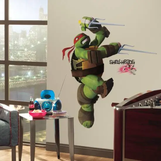 RoomMates Teenage Mutant Ninja Turtles Raphael Peel & Stick Giant Wall Decals {3}